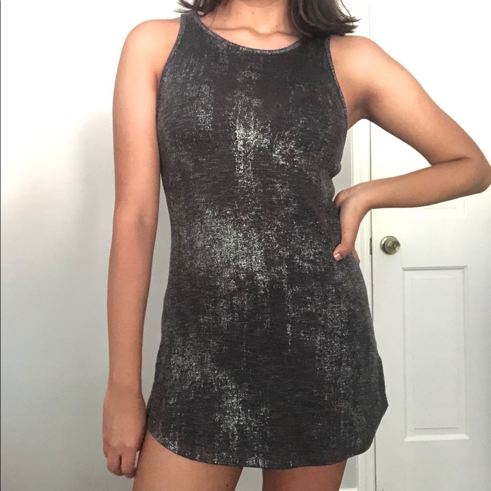 Black and gray dress
